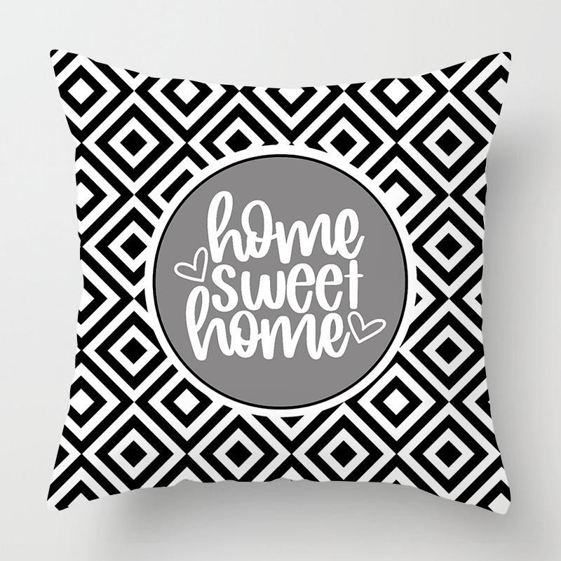 Nordischer schwarz-weißer, schlichter Mode-Kissenbezug für die Heimdekoration, Wohnzimmer-Dekoration, Kissenbezug für die Autodekoration