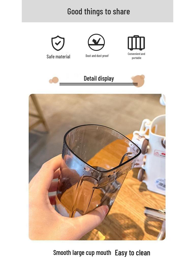 Portable Children's Straw Cup - Cute, Anti-Fall Kettle for School, Baby, Bus, or Car.