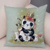 Home Decoration Colorful Cartoon Panda Bear Kids Sofa Car Pillow Cover Cute Animal Cushion Cover funda de almohada