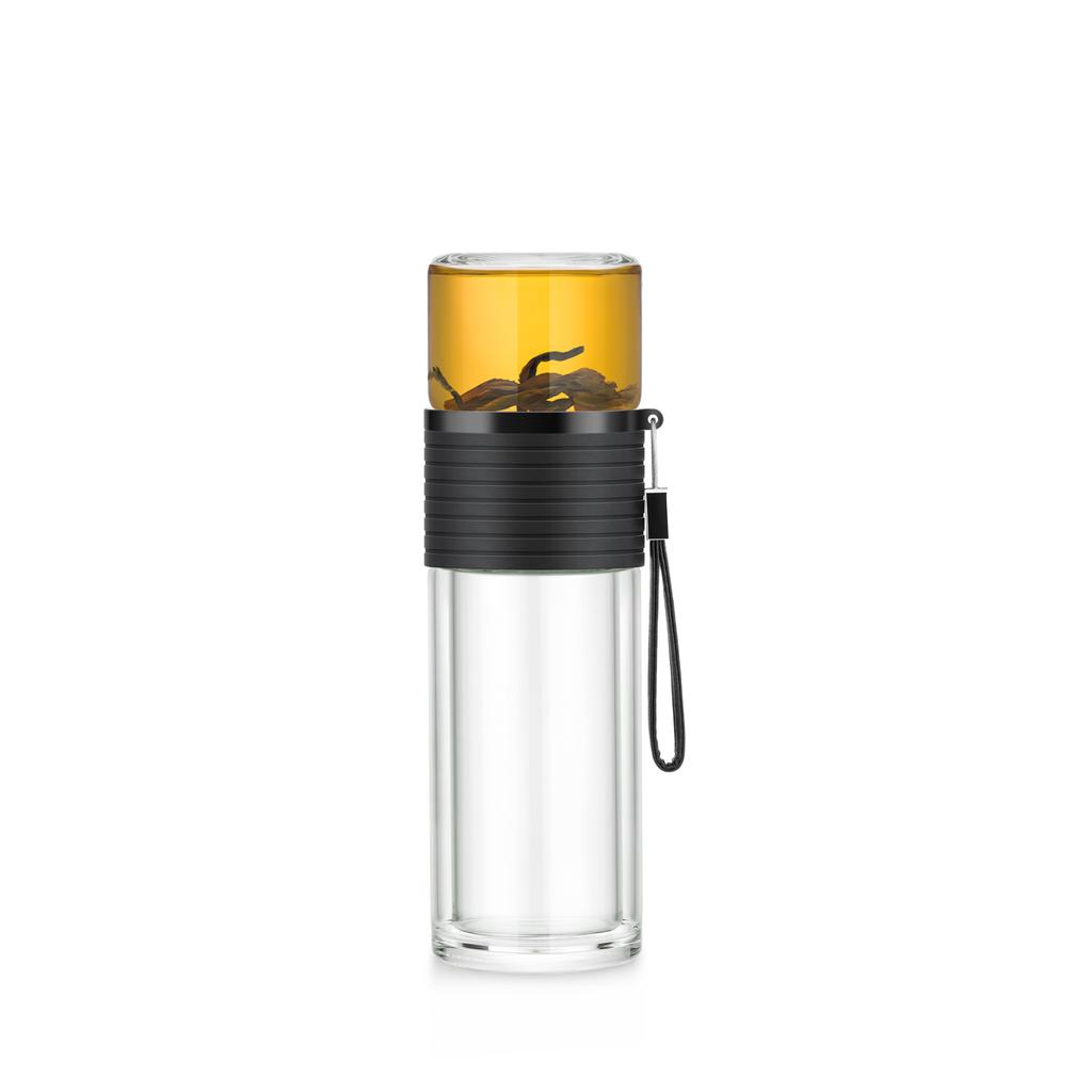 SAMADOYO-Separatore per Tè, Infusione in Vetro Resistente al Calore, Filtrazione del Tè, Tazza Portatile, Esterno, Viaggio, Tazza da Acqua per Veicolo