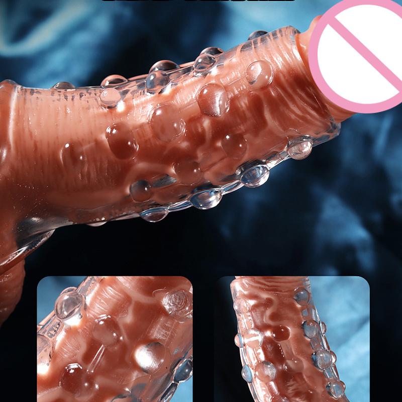 Penisový kroužek Návlek na penis Zvětšení penisu Granule Klitoris Bod G Stimuluje zpoždění ejakulace Anální zátka Sexuální hračky Pro muže Sex Obchod