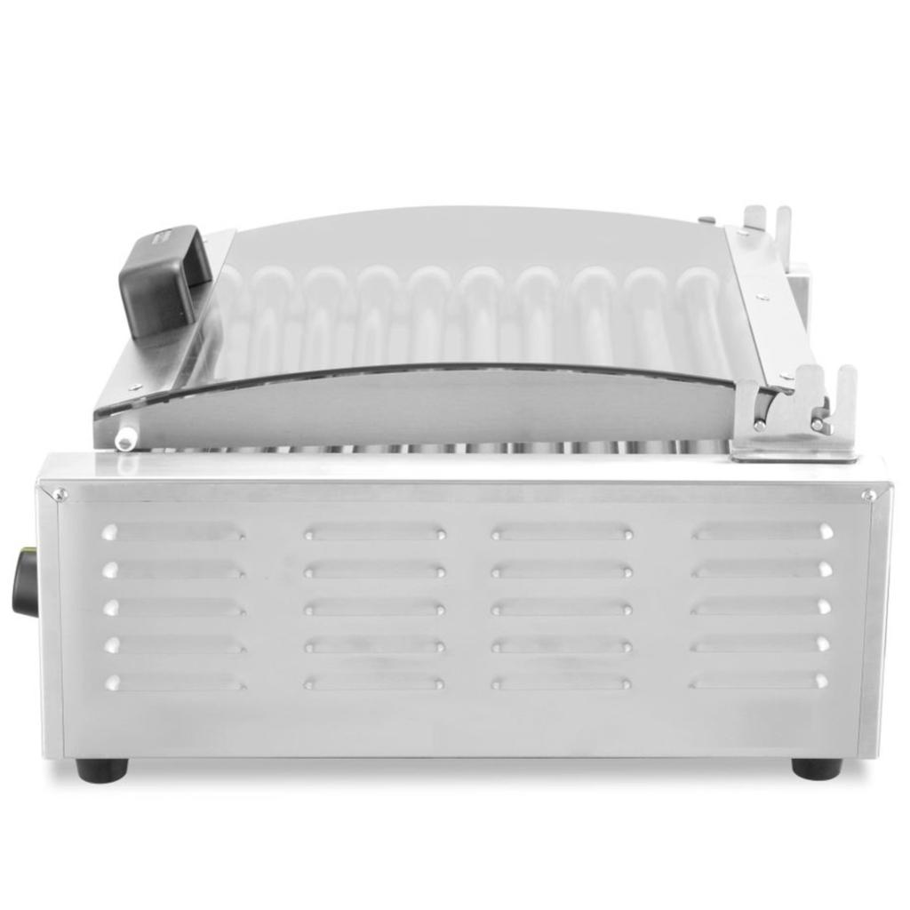 Podgrzewacz Grill Rolkowy Do Parówek Hot-dogów Dwustrefowy Z Pokrywą 11 Rolek 45 Cm 980 W
