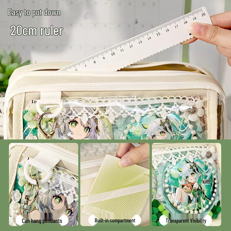 Large-Capacity Transparent Pencil Case for Girls - Souvenir Set