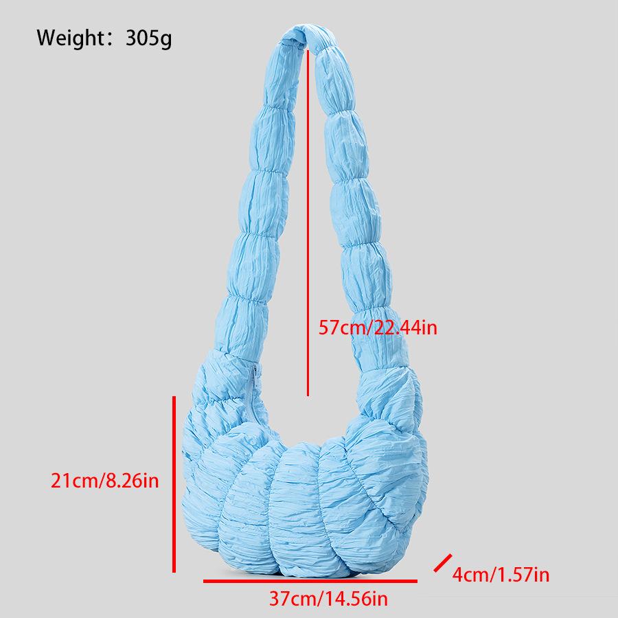 Women's Lightweight Shrinking Textured Crescent Crossbody Croissant Bag Shoulder Bag