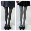 Womens Japanese Dark Floral Print Leggings Tights Vintage Jacquard Patterned Stretchy High Waist Pantyhose Stockings