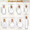50 Mini Glass Wish Bottles with Corks, Funnel, and Hemp Rope for Decoration