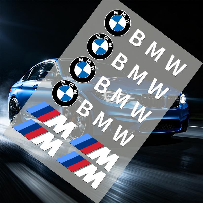 SJT88-66 Car Interior Sticker Creative Emblem Badge Sticker Waterproof For BMW M X1 X3 X5 X6 E90 E70 F30 F10 F20 E87 E60 E39 bzdn55