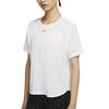 Nike T Shirts Women's White Crew Neck Moderate Straight Fit CU5523-100
