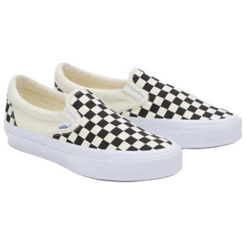 Vans Slip-on Reissue 98 Unisex Versatile Comfy Low-top Skate Shoes Black White VN000CSE2BO1