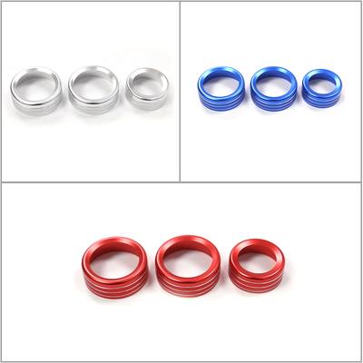 Aluminum Alloy Car Air Conditioning Knob Cover Control Switch Decoration Ring For Alfa Romeo Stelvio Giulia 2017-2020 Accessory