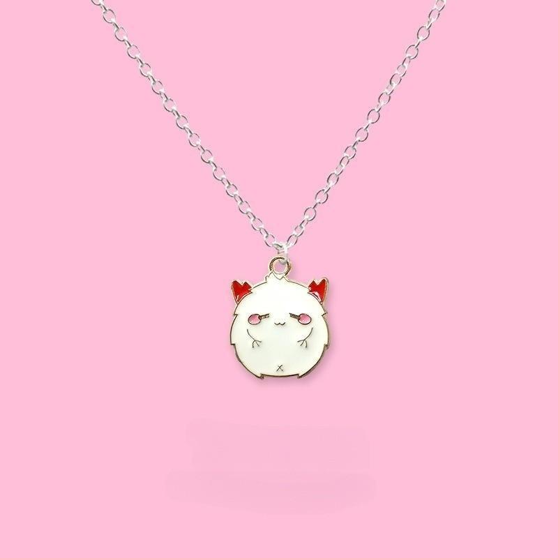 Trendy Cute Little Devil Pendant Necklace Cartoon Bunny Necklace for Women Sweater Decoration Jewelry GiftS
