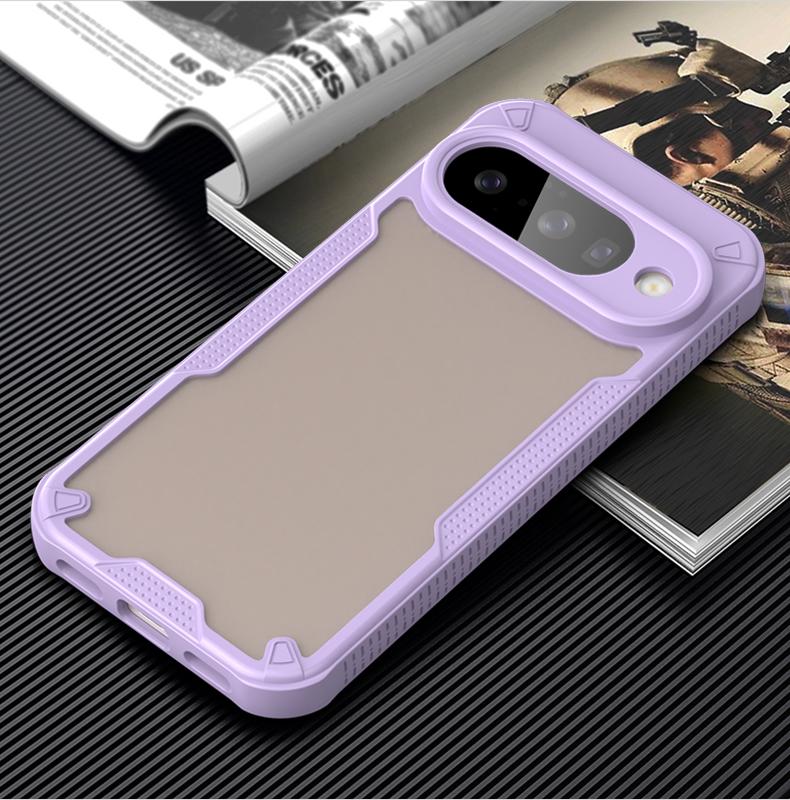 

Для Google Pixel 10 ультратонкий амортизирующий защитный чехол для Pixel10 Pro прозрачный матовый гибридный защитный чехол Google Pixel 10 фиолетовый