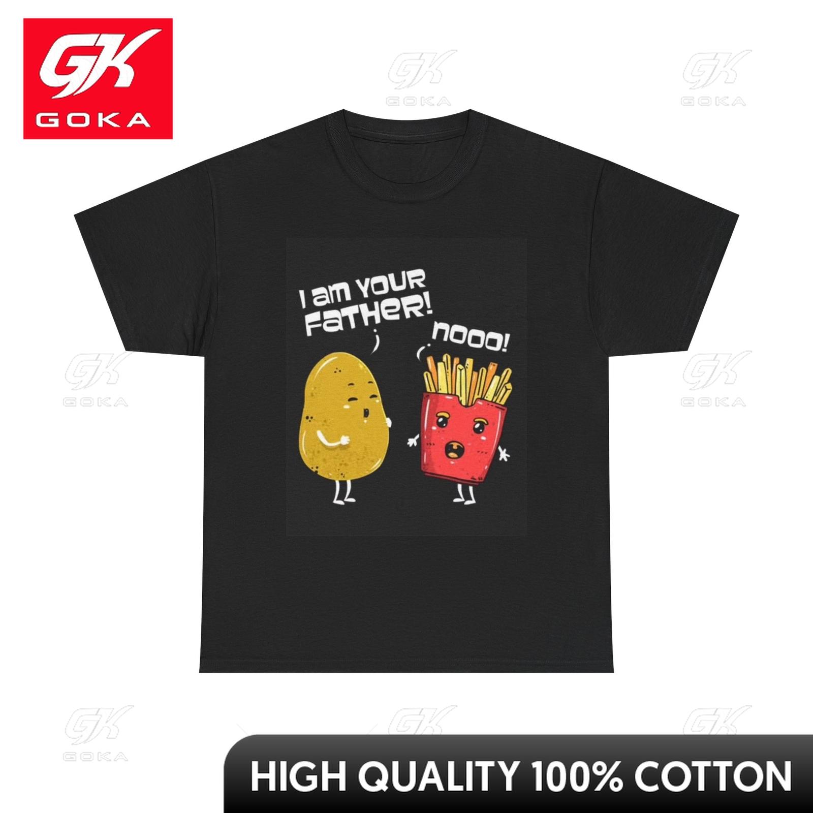 

I Am Your Father French Fries Shirt Funny Comedy Gift Unisex Heavy Cotton Minimalist Vintage Understated Cool Tee Casual Tee S