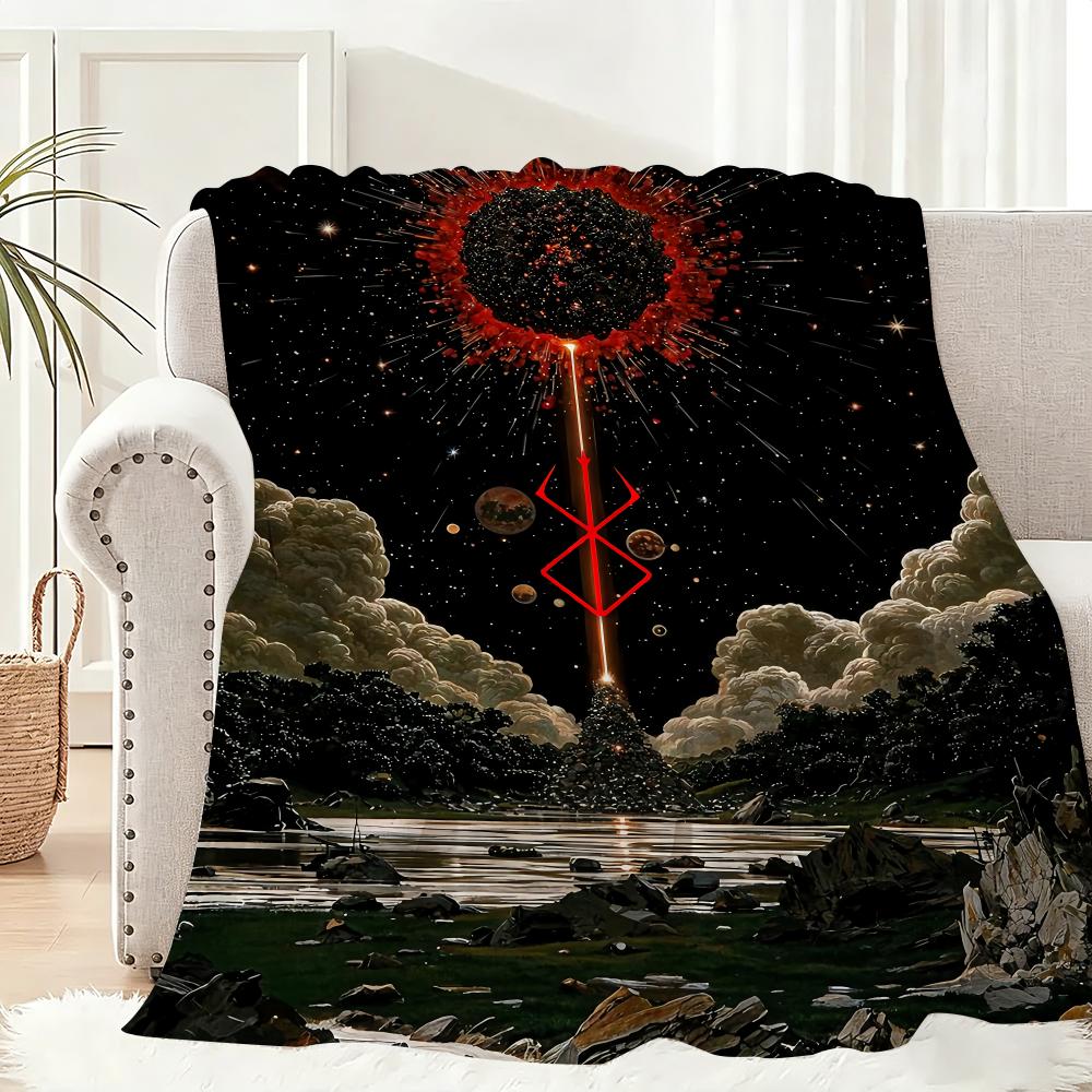 Classic comics B-Berserk Throw Lightweight 240g Flannel Blanket Soft Skin-friendly for Summer Cooling 75x90cm