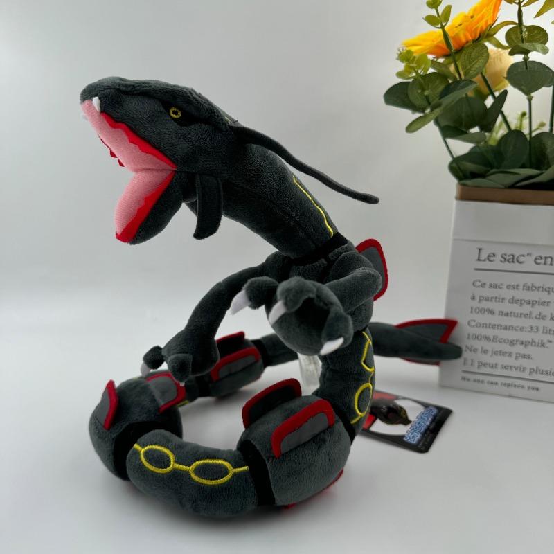 Cute Pokemon Rayquaza Shiny Rayquaza Plush Set 2pcs Cute Legendary Dragon Character Soft Stuffed Doll Anime Plushie for Fans Birthday Gift Home Decor 80cm чёрный