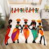 Exotic Style Bedding Set African Women Print Duvet Set Traditional Bedroom Decoration