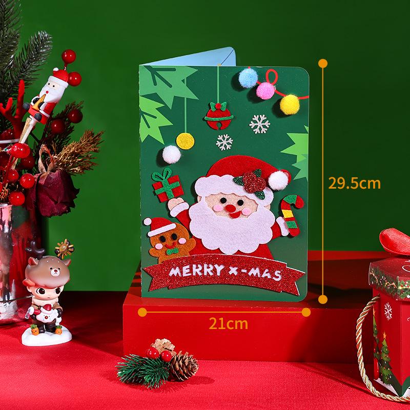 DIY-Weihnachtskarten-Set für Kinder - Kreative handgefertigte Grußkarten-Zubehör