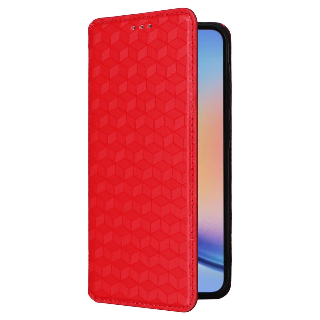 For Samsung Galaxy A35 5G Phone Wallet Leather Case Rhombus Imprinted