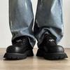 Sommer neue Derby Plateau Erhöhung Britischer Stil Kleine Lederschuhe Studenten Freizeitschuhe