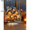 1pcs Halloween Pumpkin House Castle Bat and Ghost Acrylic Room Decoration - 2D Flat Acrylic Desktop Ornament, Four Seasons Decoration
