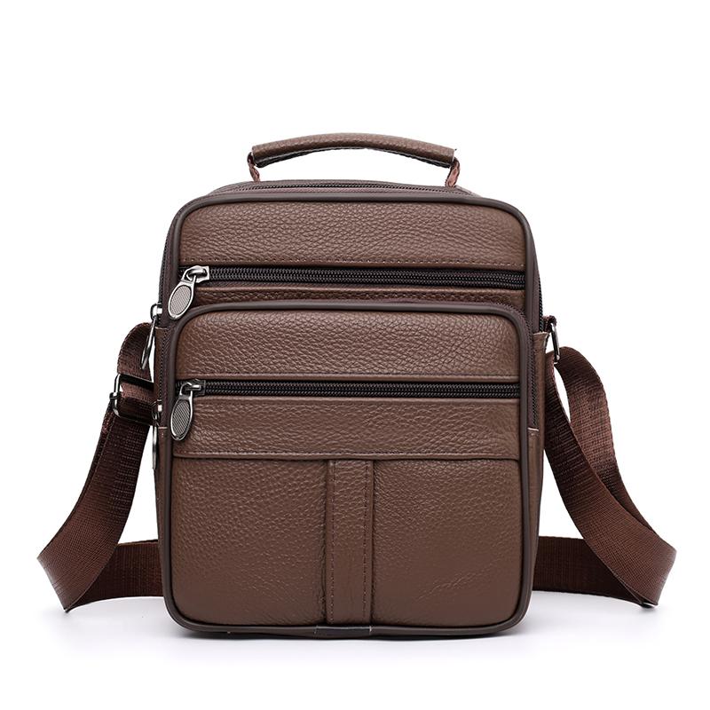 Vintage Leder Umhängetasche für Herren – Klassische Messenger Crossbody Tasche für Business Casual & Reisegebrauch