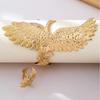 2 Pcs Gold Phoenix Cuff Bracelet Ring Set Exquisite Carved Details Adjustable Size Great For Party Prom Gift