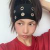 Punk Girl Elastic Headband With Hollowed Eyelets For Steampunk And Metal Rock Party Wear Women Fashion Accessories