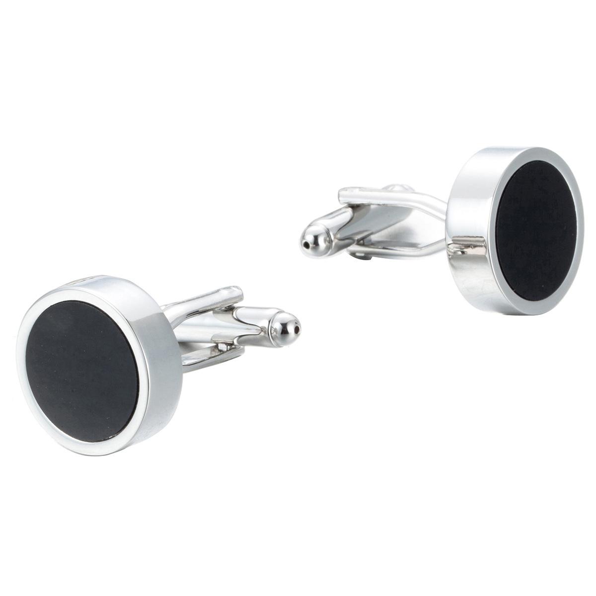 Премиальные французские запонки для рубашки, популярные запонки для рукавов, модные пуговицы-манжеты, круглые ювелирные запонки 10122 серебряный