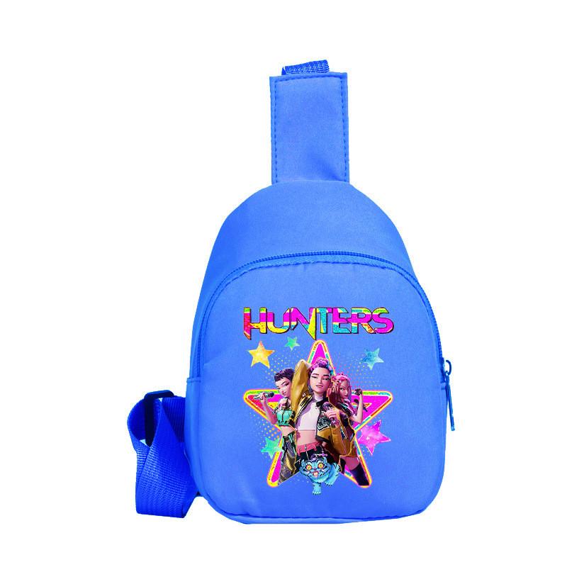 Kids Girls Kpop Hunters Rumi Zoey Mira Printed Student Lightweight Breast Bag Casual Messenger Bags