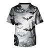 Men's Halloween Print Medical Scrub Top V Neck with Tie Pockets Comfortable Fit Daily Workwear for Healthcare Professionals