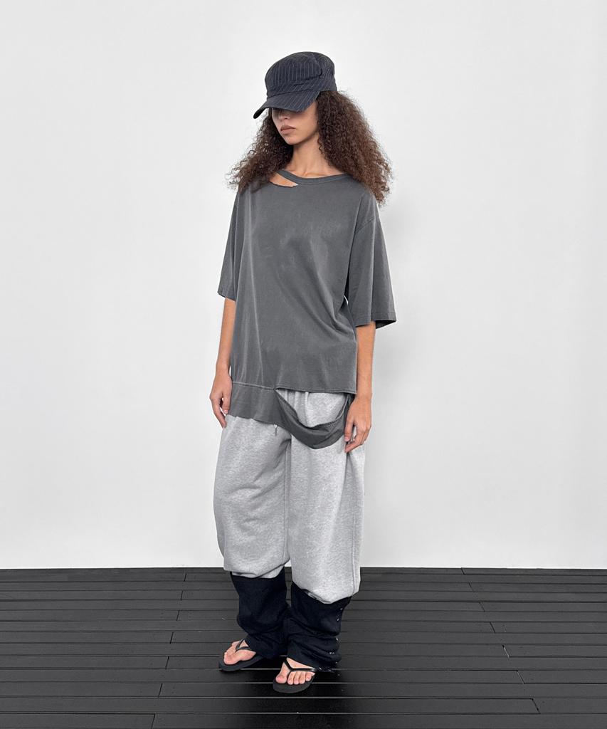 Saendeulig Overfit Washed Tee_Dark Gray