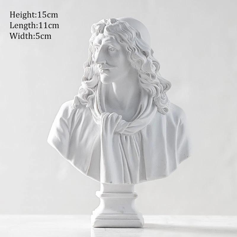 Ancient Greek Goddess Athena Sun God Apollo Mini Plaster Resin Statue Nordic Home Decoration David Head Figurine Art Ornaments