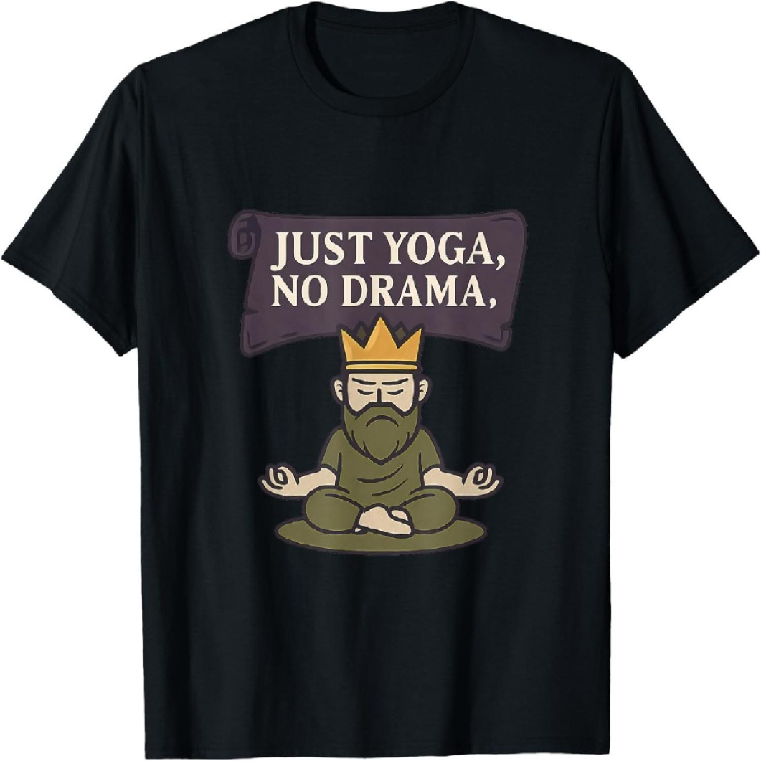 Just Yoga No Drama Meditation Scroll Graphic Novelty T-Shirt S