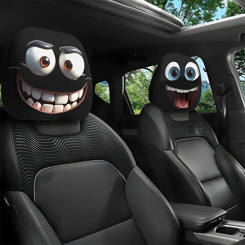 Universelle bedruckte Polyester-Kopfstützenbezüge für SUVs und Limousinen, Dekorativ & Etikettierbar.