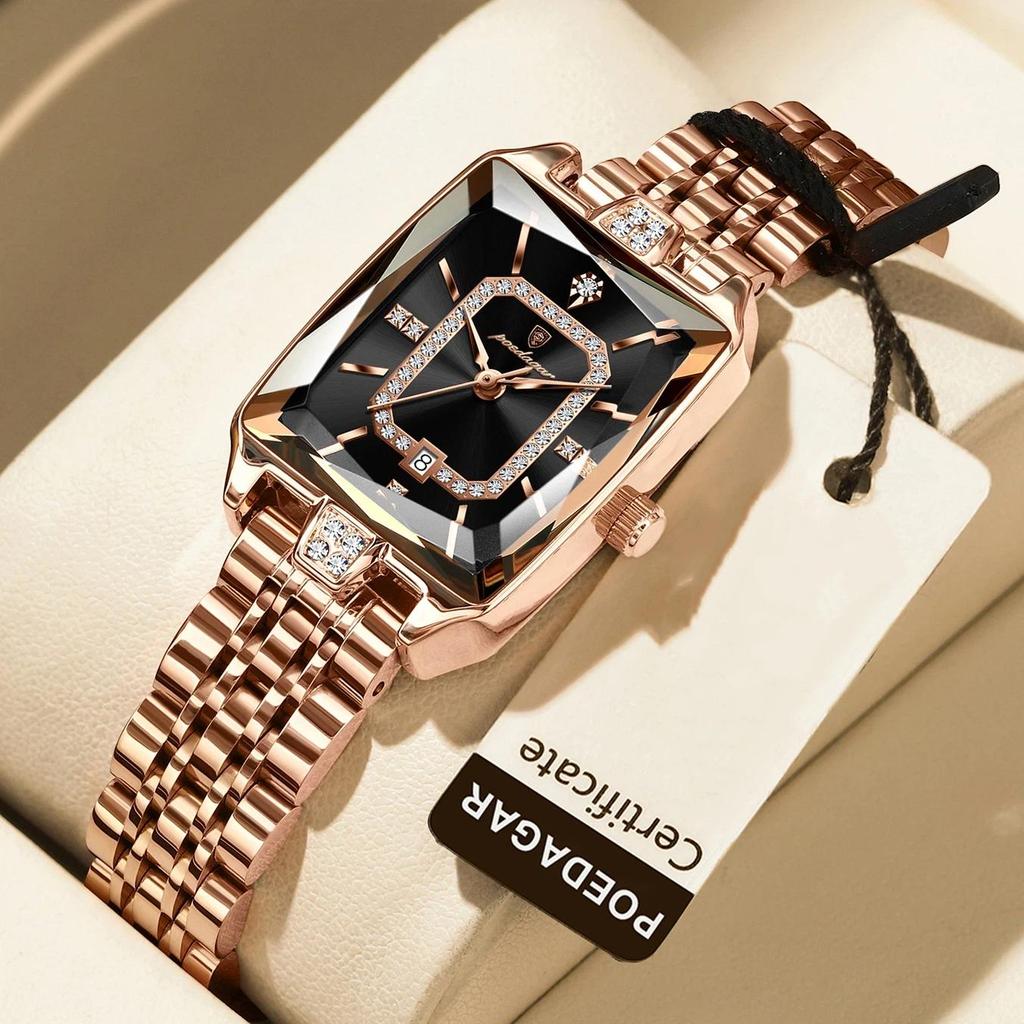 POEDAGAR High Quality Women Watch Waterproof Date Fashion Watches Luxury Stainless Steel Quartz Ladies Wristwatch