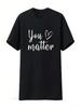 Wounisex You Matter T Shirt Adult Kindness Teacher Inspirational Motivational Black 2X Large Vintage Washed Streetwear Soft Homme
