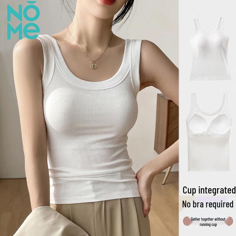 NOME Women's Ribbed Stretchy Sleeveless Camisole Tank Top