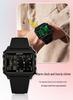 Sanda Transparent Electronic Square Watch with Large Dial for Students - Multifunctional Countdown Sports Wristwatch