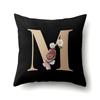 Polyester Pillowcase Home Car Decoration Printing Pillowcase 26 English Letter Cushion Cover