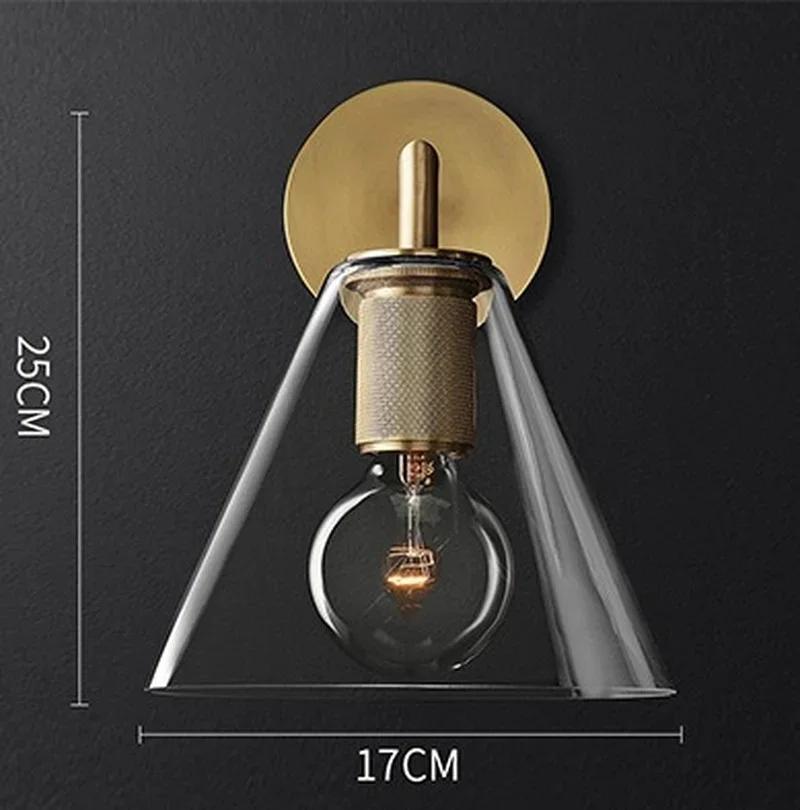 Modern Glass Wall Sconce Light for Bedroom Bedside Nordic Light Gold Indoor Lighting Fixture Home Decoration Luxury Copper Led