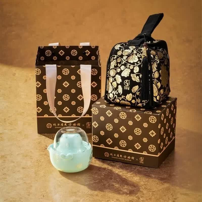 

Wanqiantang Shaanxi History Museum Ceramic Portable Travel Tea Set
