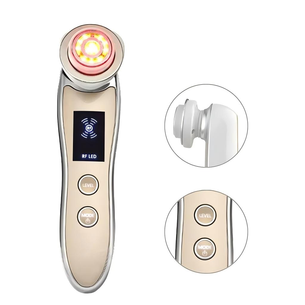Hot Cold Microcurrent Facial Beauty Device Red Blue Light for Face Neck EMS Skin Care Tool Facial Massager for Skin Rejuvenation