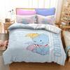 Children Flying Dumbo Bedding Set 3D Cartoon Elephant Duvet Cover 3D Print Kids Adults Single Double Bed Bedroom Decoration