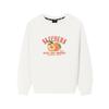 Skechers Aesthetic Series Peach Fruit Print Logo Solid Color Loose Comfortable Versatile Casual Crew Neck Sweatshirt Unisex sweatshirt L325U123-0074