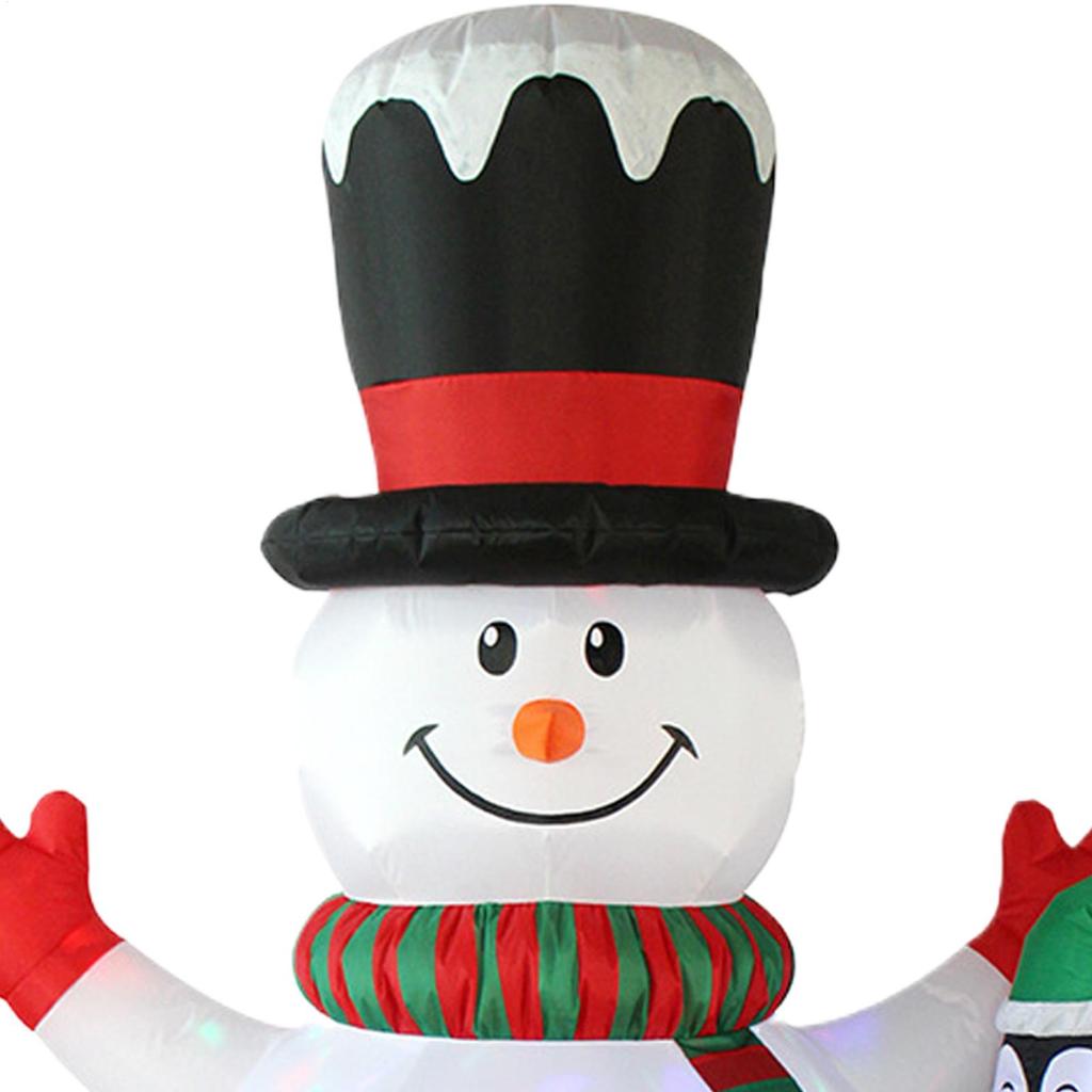 Christmas Inflatable 7ft Display Decor With 2 Penguins Christmas Inflatable Snowman For Family Friends Indoor Outdoor Party