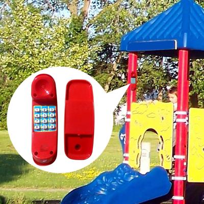 Domek dla dzieci, zabawka, telefon, drabinki, huśtawka, akcesoria, na zewnątrz