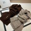 Vsl Camel Wool Scarf Women'S Winter Warm Soft Waxy Sweet Wool Knitted Scarf Extended Face Protection