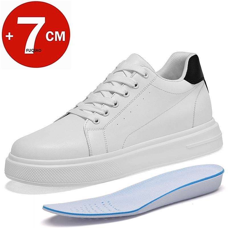 7cm Height Increase Leather Men`S Shoes