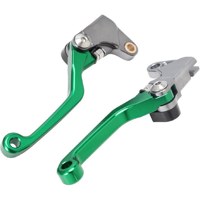 Brake Clutch Lever Pivot Folding Levers Set for KLX 110 KLX110 KLX110L 2010-2024 Green