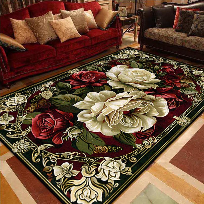 Luxusní evropský obývací pokoj dekorace koberec nádherný ložnice pohovka boční velké koberce šatna protiskluzové podlahové rohože omyvatelné